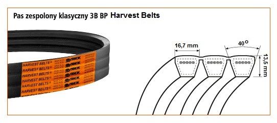 Pas klinowy 3B-6245 Harvest Belts 84991234