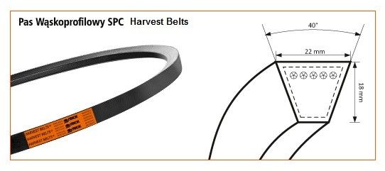 Pas klinowy SPC-3550 Harvest Belts 061306.0